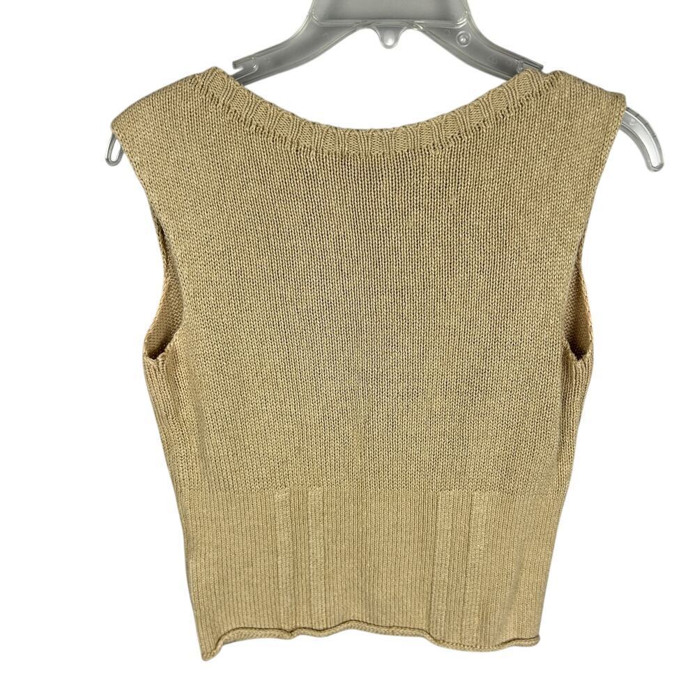 Max Mara Made In Italy Cotton Woven Y2K Knit Bustier Crop Top S - Picture 3 of 5